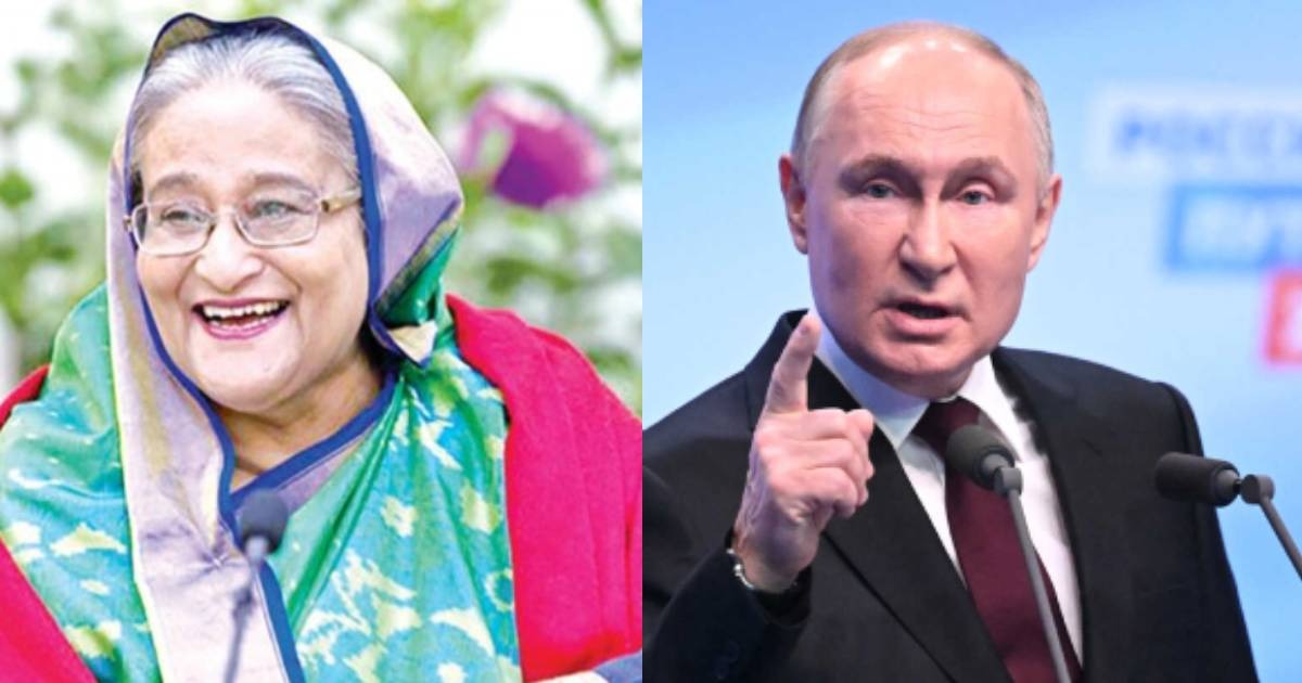 Prime Minister Sheikh Hasina congratulates Putin on re-victory