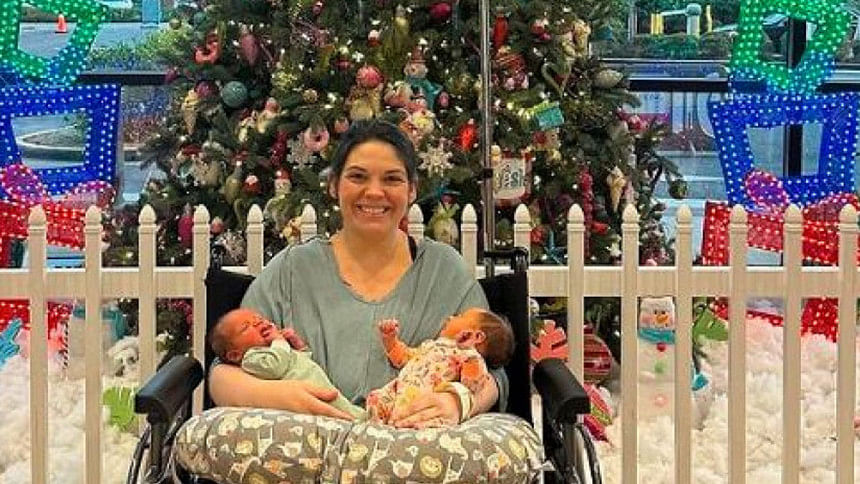 US woman with rare double uterus gives birth to twin girls