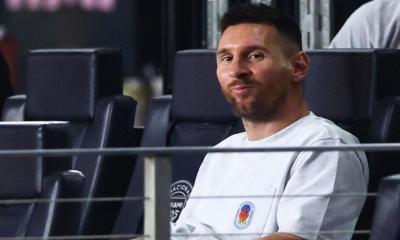 গ্যালারিতে বসে মিয়ামির জয় দেখলেন মেসি