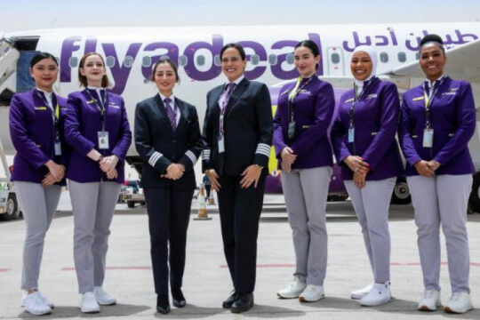 Saudi airline completes its first flight with all-female crew