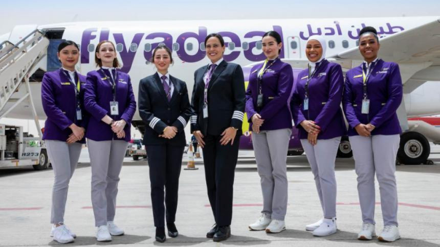 Saudi airline completes its first flight with all-female crew