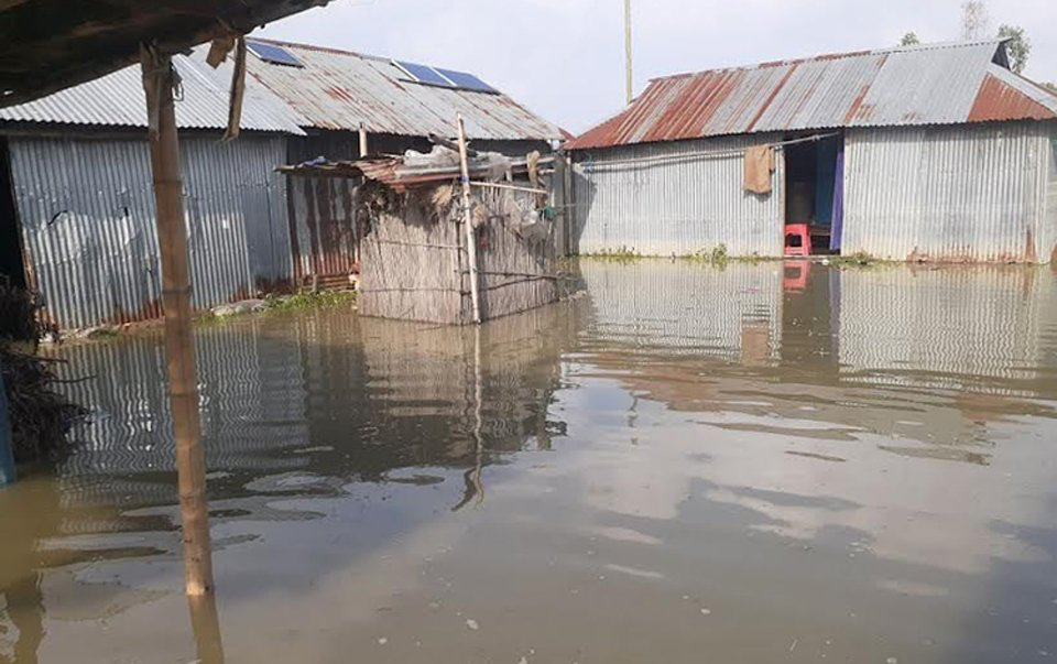 Flood situation starts improving at chars, river basin in Gaibandha