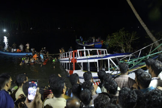 Boat overturns in India‍‍`s Kerala state, at least 22 die