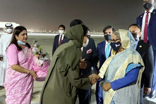 PM Hasina reaches Abu Dhabi for five-day state visit