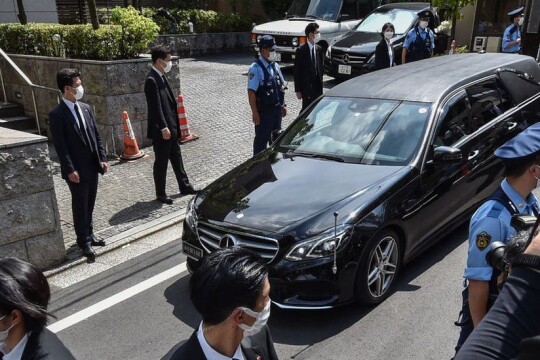 Body of former Japanese PM Abe returns Tokyo home