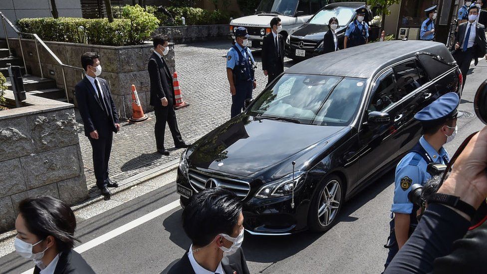 Body of former Japanese PM Abe returns Tokyo home