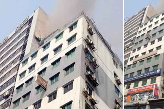 Fire breaks out at a high rise in Bangla Motor; 9 fire units on-spot