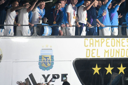 Crazy scenes in Buenos Aires as over million fans welcome Argentina team