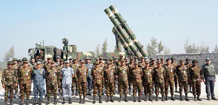 Army chief oversees firing of newly inducted Tiger MLRS