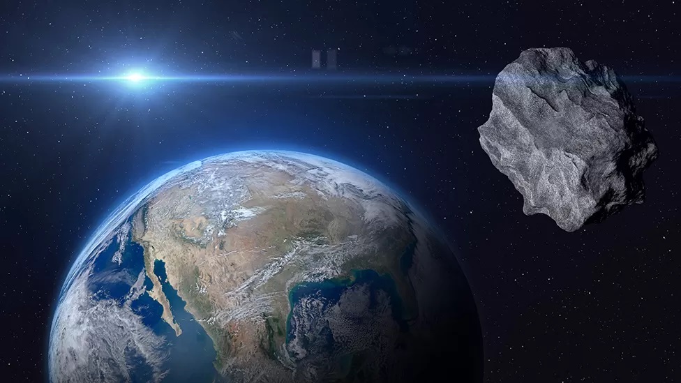 Asteroid passes closer than some satellites
