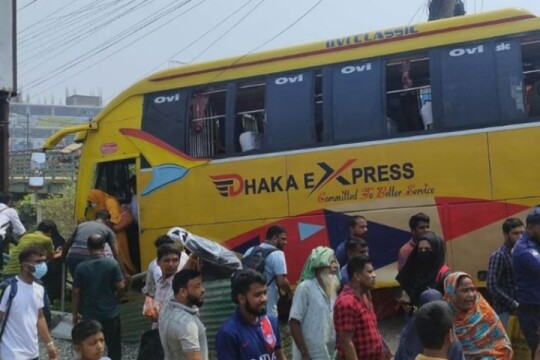 Eid journey: Bus fell into ditch along with 42 passengers