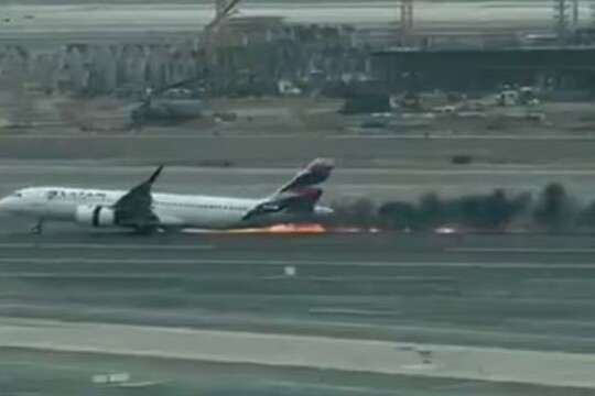 Dubai-bound flight caught fire shortly after take off, situation normalized afterwards