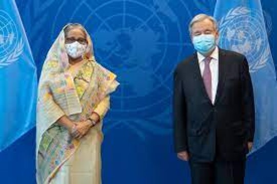 UN chief calls PM, requests to join GCRG Group