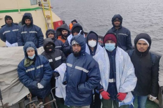 Stranded Bangladeshi crew in Ukraine on their way home