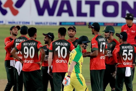 Nasum stars as Tigers claim maiden T20 win over Aussies