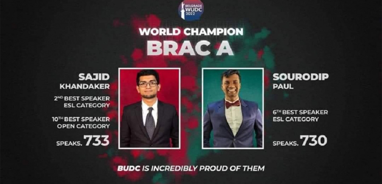 WUDC 2022: Bangladeshi duo wins ’world cup of debating’