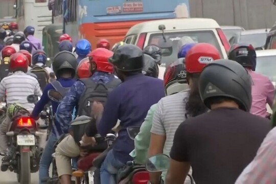 Bikers protest in Dhaka street, demand withdraw of motorcycle movement policy draft