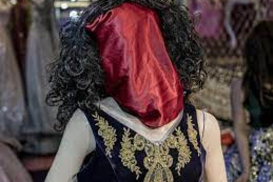 Kabul’s mannequins, hooded and masked under Taliban rules