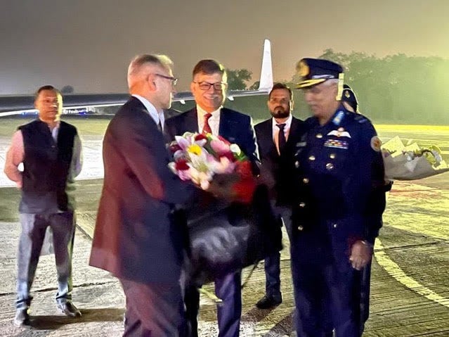 Indian foreign secy arrives
