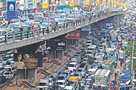 Heavy congestion in Mohakhali area