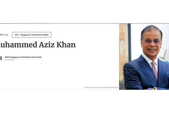 Summit's Aziz 42nd richest in Singapore: Forbes