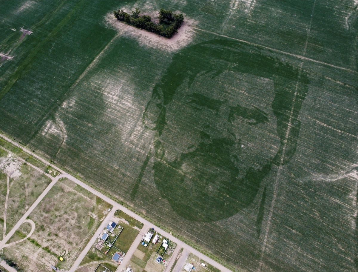 Argentine corn field planted with face of World Cup winner Messi