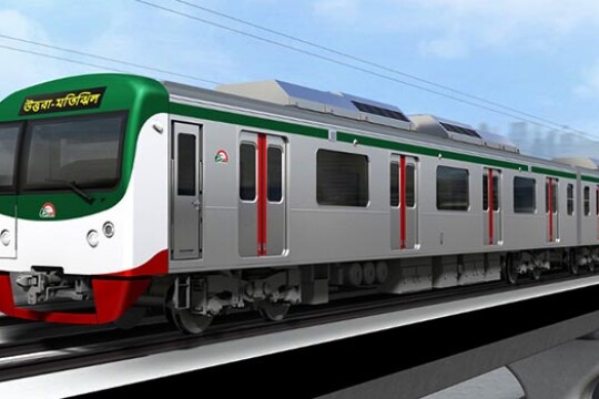 Dhaka Metrorail goes test run from Diabari to Mirpur