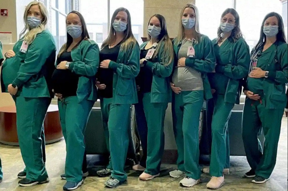 11 hospital staffers pregnant simultaneously