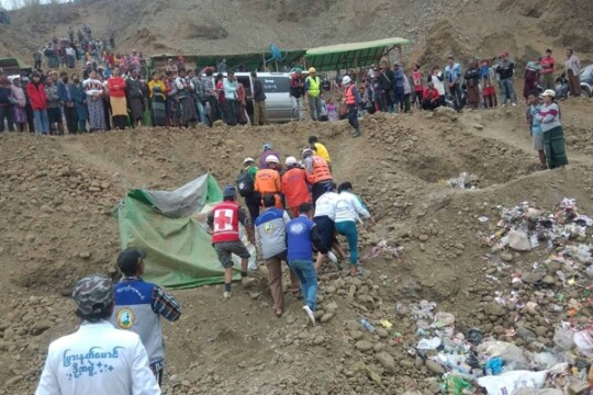 Jade mine landslide kills 12 in Myanmar