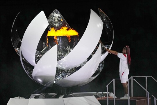 ‘The greatest honour’: Osaka lights Olympic cauldron