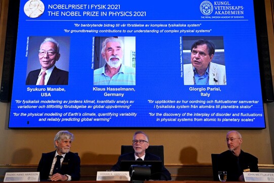 Nobel Physics Prize goes to 3 for climate discoveries