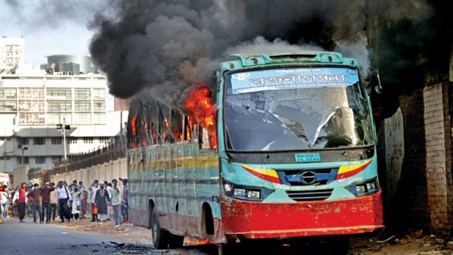 Torching of Bus: Cops identify 3 ‘arsonists’