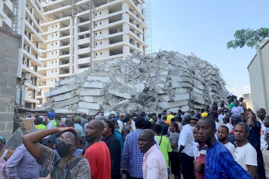 At least 6 die, 100 feared missing in Nigeria after collapse of high-rise