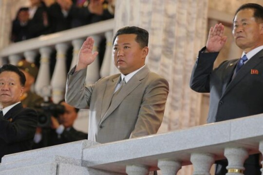 North Korea holds midnight military parade