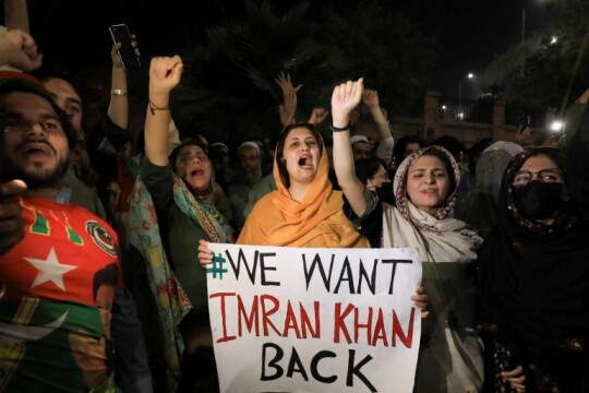 Protests erupt in Pakistan over Imran Khan’s removal