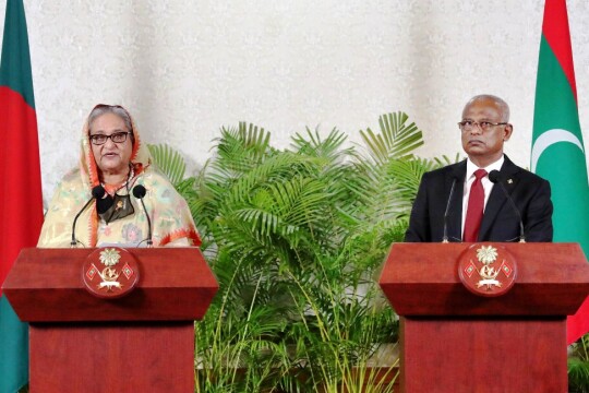 Solih attributes ‘milestone achievement’ to Hasina’s ‘exemplary’ leadership