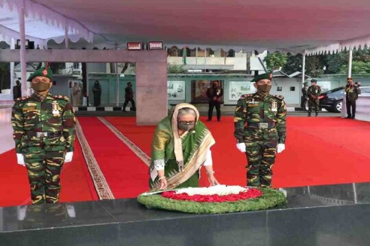 Historic March 7: PM pays tributes to Bangabandhu