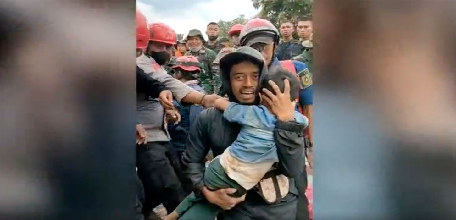 6-yr-old pulled from Indonesia earthquake rubble after 2 days