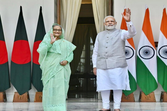 Bilateral talks between Sheikh Hasina, Narendra Modi begins