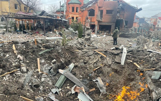 Residential areas hit in Kyiv, at least two dead