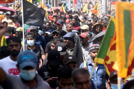 Lankan president flees as protesters storm his residence