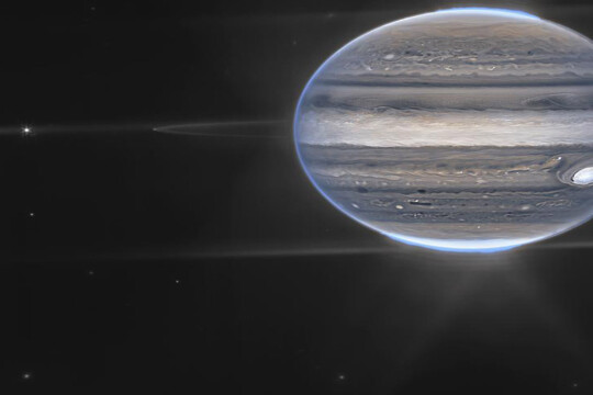 New space telescope shows Jupiter’s auroras, tiny moons
