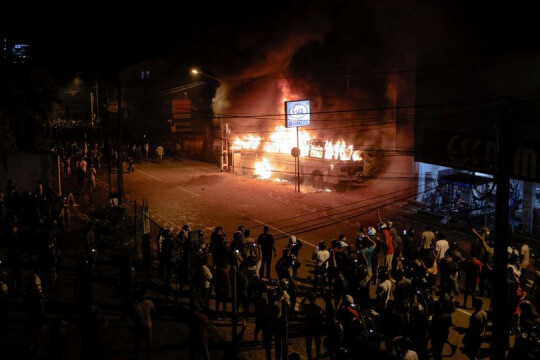 Sri Lanka imposes curfew after protests over economic crisis turn violent