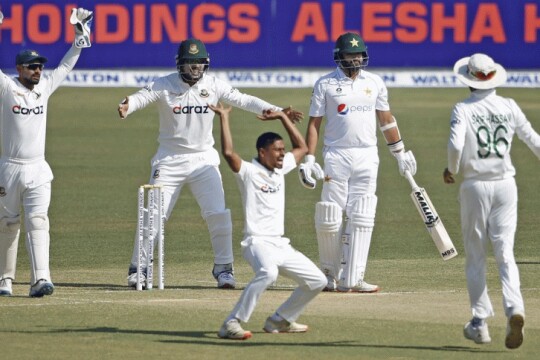 Chattogram Test: Taijul picks two wickets in first over