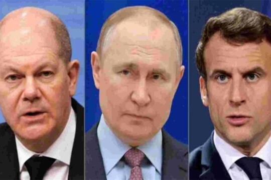 Scholz, Putin, Macron, discuss Ukraine arms, grain supplies
