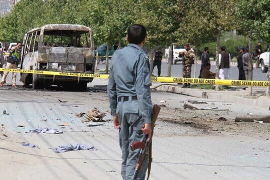 Three killed, 11 wounded in bombing of Afghan government bus in Kabul