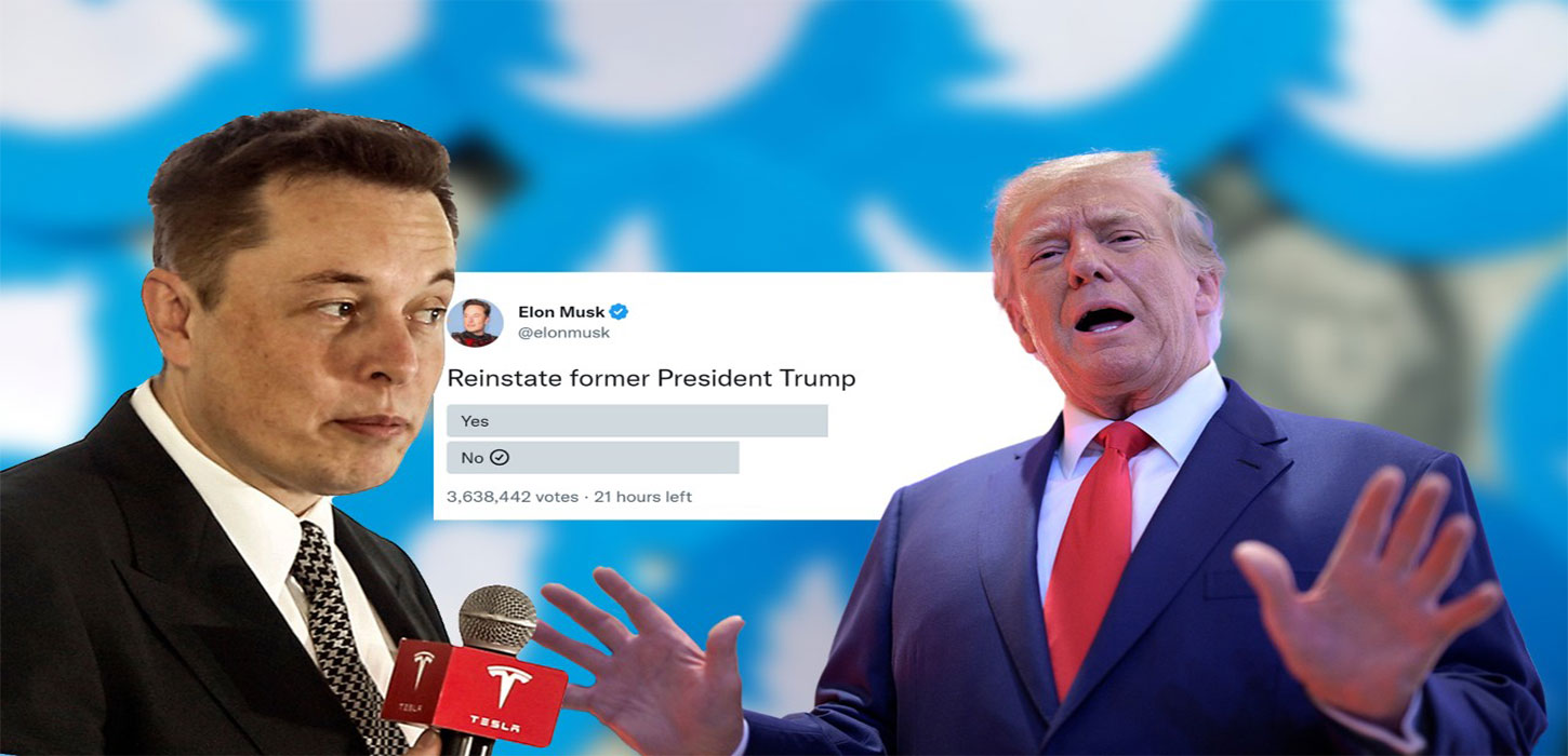 Trump’s Twitter account reappears after Elon Musk‍‍`s poll